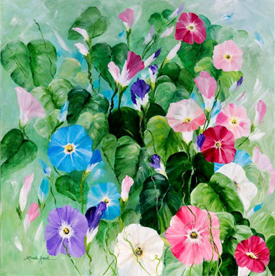 Morning Glory Bouquet by artist Linda Rauch